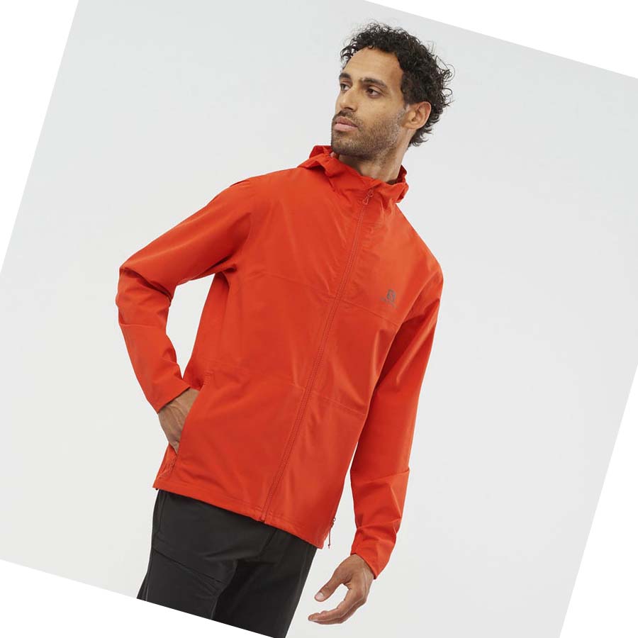 Chaquetas Salomon ESSENTIAL WATERPROOF 2.5L Hombre Naranjas | MX 3287PJJ